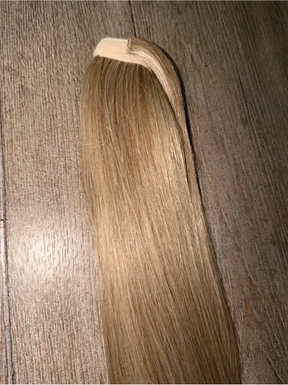Blonde High Ponytail Clip-In Extension - Sleek Long Straight Hair 26 in